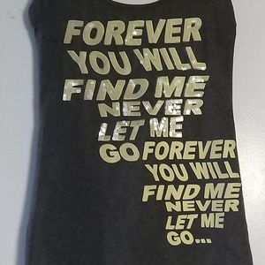 Women's stretchy gray top sleeveless tshirt size xs